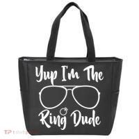 Yup Im The Ring Dude Funny Ring Bearer Wedding Gift Tote Bag thumb 0