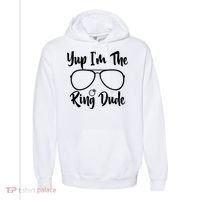 Yup Im The Ring Dude Funny Ring Bearer Wedding Gift Comfort Colors Garment-Dyed Hooded Sweatshirt thumb 0