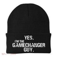 Yes I'm The Gamechanger Guy Funny Baseball Beanie thumb 0