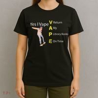 Yes I VAPE Return My Library Books On Time T-Shirt thumb 4