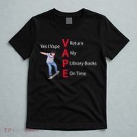 Yes I Vape Return My Library Books On Time T-Shirt thumb 5