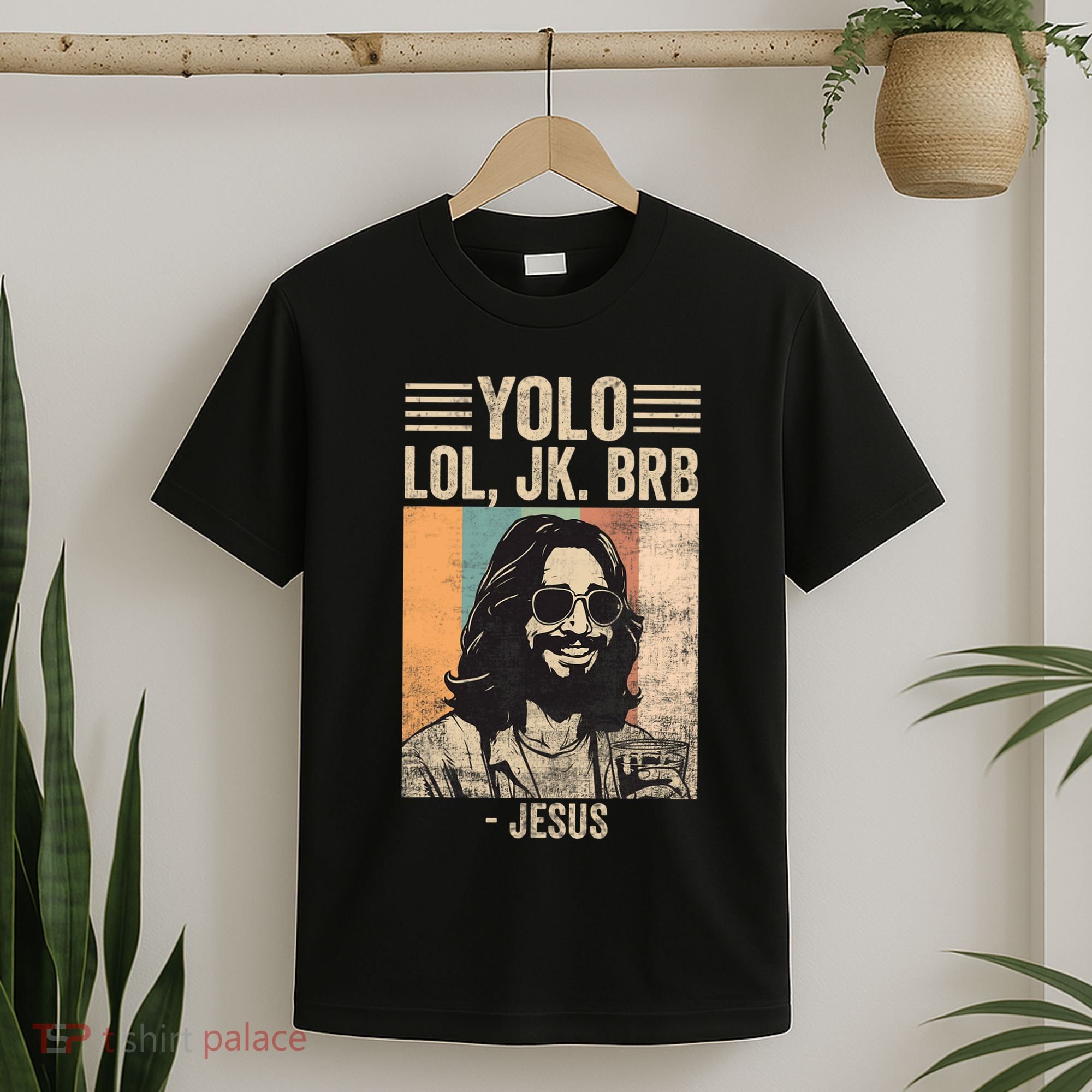 Yolo Jk Brb Jesus Funny Easter Day Ressurection Christians T-Shirt