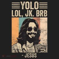 Yolo Jk Brb Jesus Funny Easter Day Ressurection Christians Beanie thumb 2