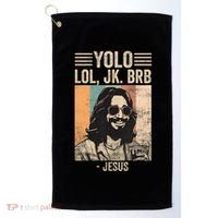 Yolo Jk Brb Jesus Funny Easter Day Ressurection Christians Golf Towel thumb 0