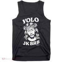 Yolo Jk Brb – Funny Christian Easter Resurrection Jesus Tank Top thumb 0