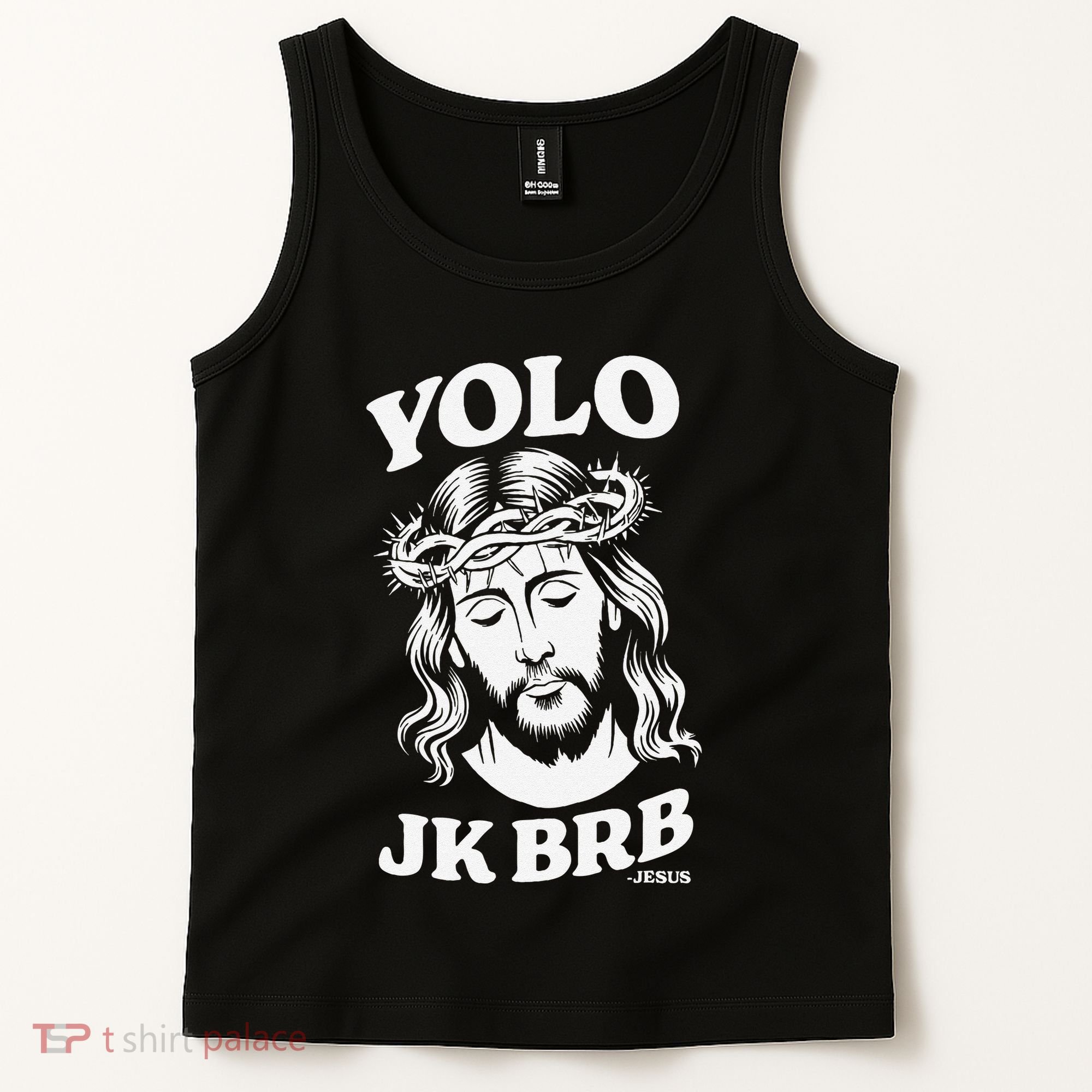 Yolo Jk Brb – Funny Christian Easter Resurrection Jesus Tank Top