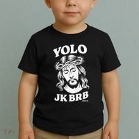 Yolo Jk Brb – Funny Christian Easter Resurrection Jesus Toddler T-Shirt thumb 2