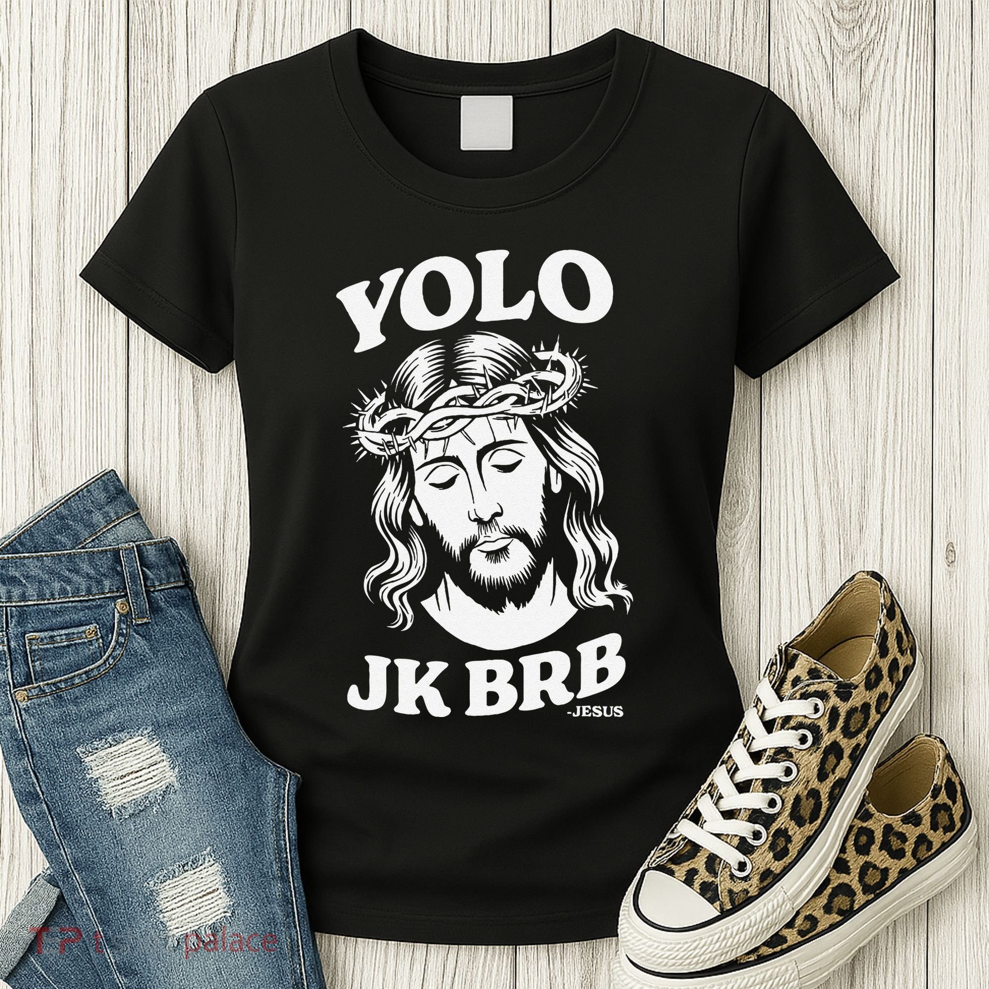 Yolo Jk Brb – Funny Christian Easter Resurrection Jesus Women's T-Shirt