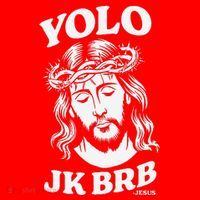 Yolo Jk Brb – Funny Christian Easter Resurrection Jesus Santa Hat thumb 1