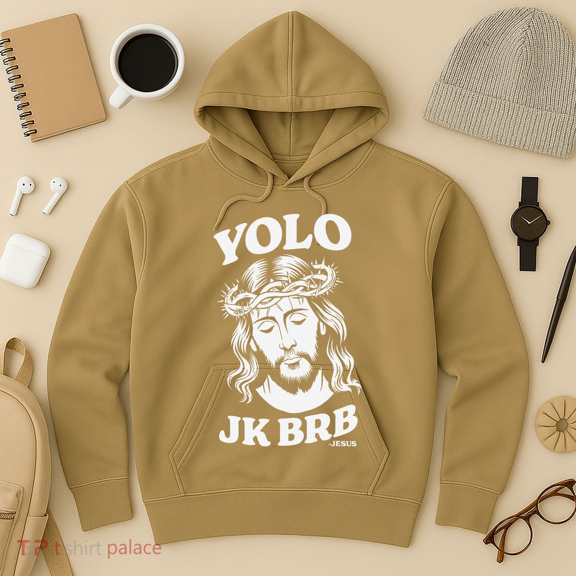 Yolo Jk Brb – Funny Christian Easter Resurrection Jesus Hoodie