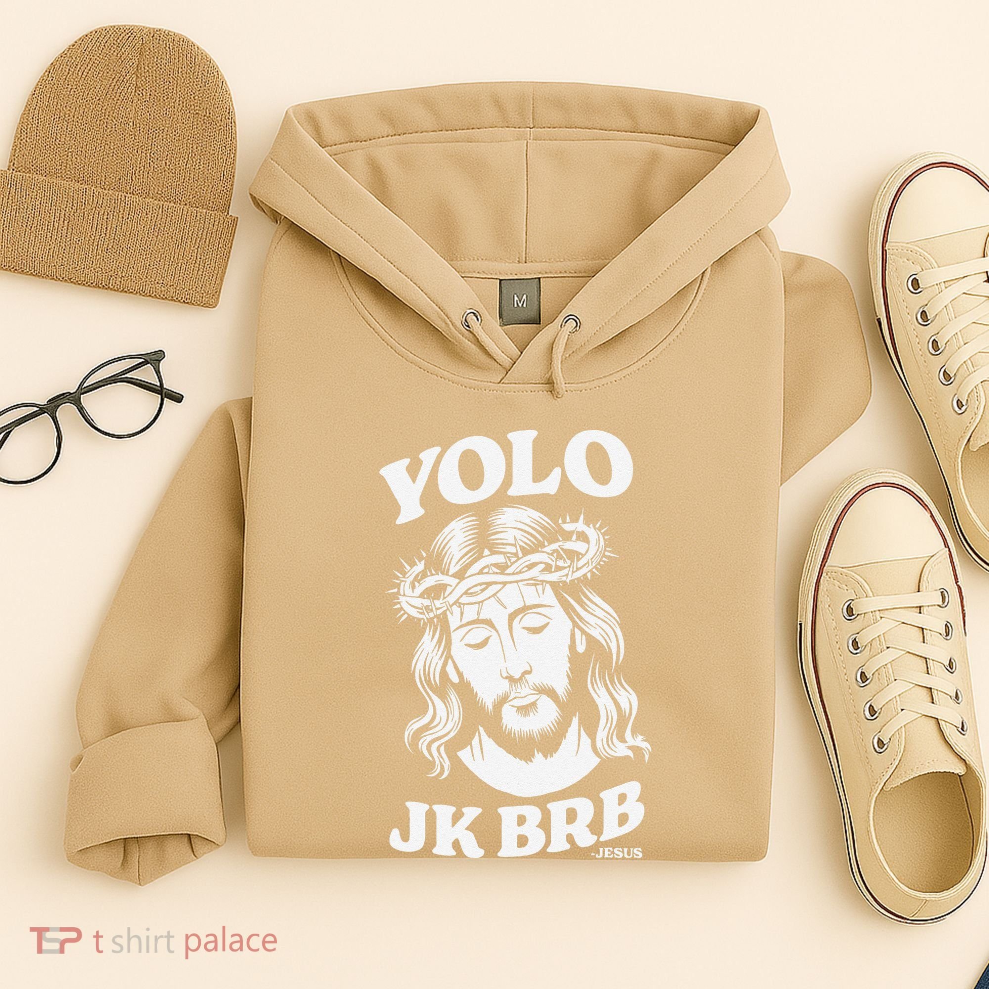Yolo Jk Brb – Funny Christian Easter Resurrection Jesus Hoodie
