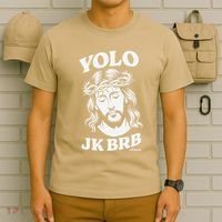 Yolo Jk Brb – Funny Christian Easter Resurrection Jesus T-Shirt thumb 6