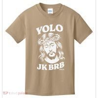 Yolo Jk Brb – Funny Christian Easter Resurrection Jesus Kids T-Shirt thumb 0