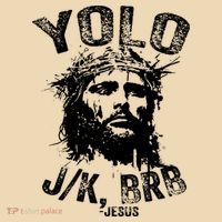Yolo Jk Brb Jesus Funny Resurrection Christians Easter Day Tote Bag thumb 4