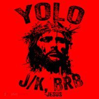 Yolo Jk Brb Jesus Funny Resurrection Christians Easter Day Santa Hat thumb 1