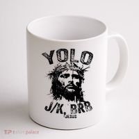 Yolo Jk Brb Jesus Funny Resurrection Christians Easter Day Coffee Mug thumb 1