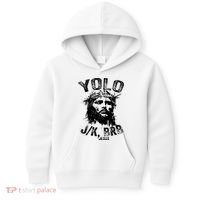 Yolo Jk Brb Jesus Funny Resurrection Christians Easter Day Kids Hoodie thumb 0