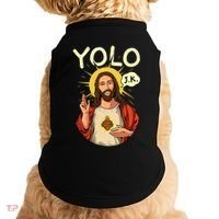 Yolo Jk Brb Jesus Funny Easter Day Ressurection Christians Doggie Tank thumb 0