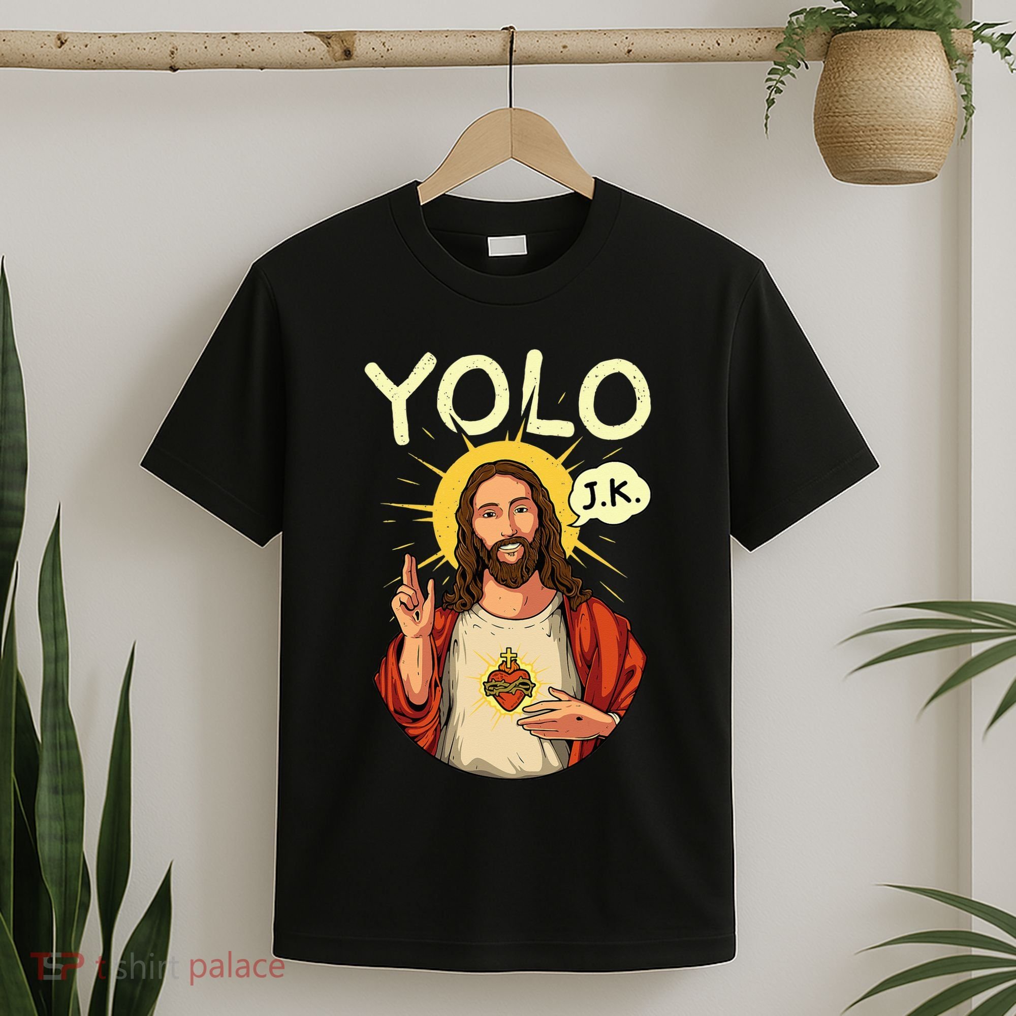 Yolo Jk Brb Jesus Funny Easter Day Ressurection Christians T-Shirt