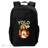 Yolo Jk Brb Jesus Funny Easter Day Ressurection Christians Backpack thumb 0