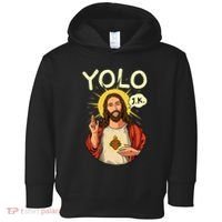 Yolo Jk Brb Jesus Funny Easter Day Ressurection Christians Toddler Hoodie thumb 0