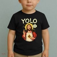 Yolo Jk Brb Jesus Funny Easter Day Ressurection Christians Toddler T-Shirt thumb 2