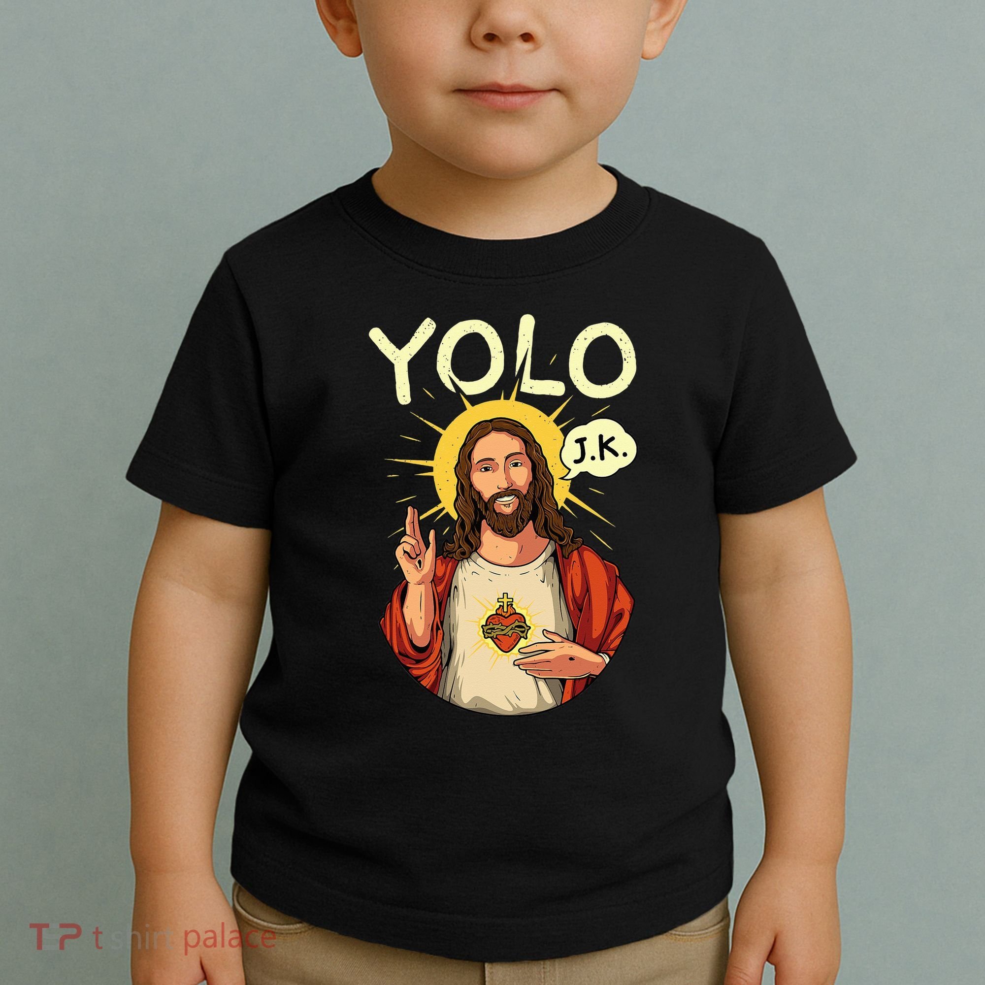 Yolo Jk Brb Jesus Funny Easter Day Ressurection Christians Toddler T-Shirt