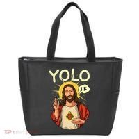 Yolo Jk Brb Jesus Funny Easter Day Ressurection Christians Tote Bag thumb 0