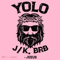 Yolo Jk Brb Jesus Funny Easter Day Ressurection Christians Coaster thumb 2