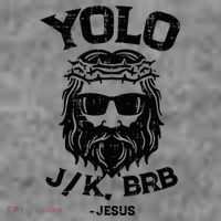 Yolo Jk Brb Jesus Funny Easter Day Ressurection Christians Toddler Hoodie thumb 2