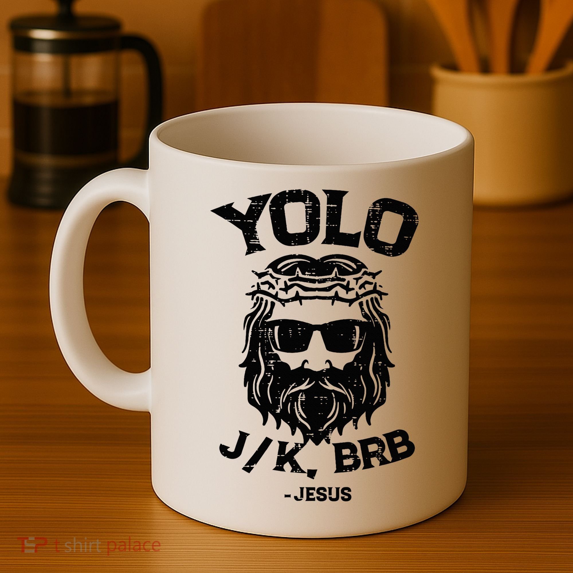 Yolo Jk Brb Jesus Funny Easter Day Ressurection Christians Coffee Mug