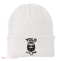 Yolo Jk Brb Jesus Funny Easter Day Ressurection Christians Beanie thumb 0