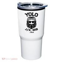 Yolo Jk Brb Jesus Funny Easter Day Ressurection Christians Tumbler thumb 0