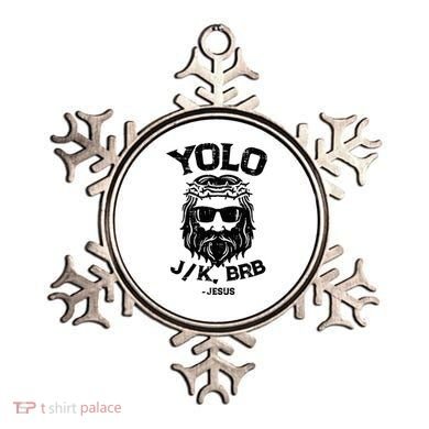 Yolo Jk Brb Jesus Funny Easter Day Ressurection Christians Ornament