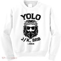Yolo Jk Brb Jesus Funny Easter Day Ressurection Christians Kids Sweatshirt thumb 0