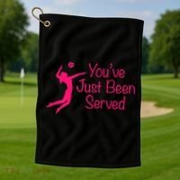 You've Just Been Served Volleyball Golf Towel thumb 1