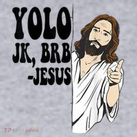 Yolo Jk Brb Jesus Funny Resurrection Christians Easter Day Women's Sweatshirt thumb 2