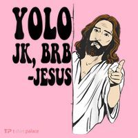 Yolo Jk Brb Jesus Funny Resurrection Christians Easter Day Coaster thumb 2