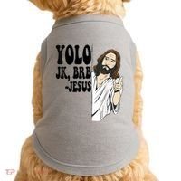 Yolo Jk Brb Jesus Funny Resurrection Christians Easter Day Doggie Tank thumb 0