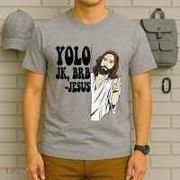Yolo Jk Brb Jesus Funny Resurrection Christians Easter Day T-Shirt thumb 6