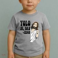 Yolo Jk Brb Jesus Funny Resurrection Christians Easter Day Toddler T-Shirt thumb 2