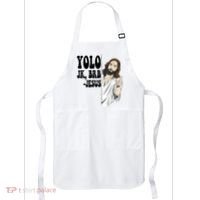 Yolo Jk Brb Jesus Funny Resurrection Christians Easter Day Apron thumb 0