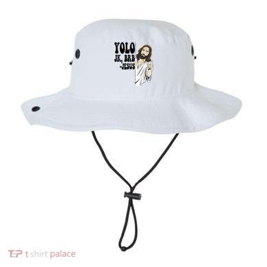 Yolo Jk Brb Jesus Funny Resurrection Christians Easter Day Bucket Hat