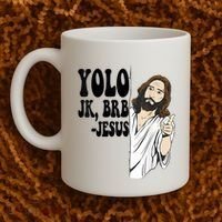 Yolo Jk Brb Jesus Funny Resurrection Christians Easter Day Coffee Mug thumb 2