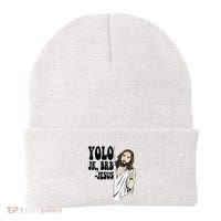 Yolo Jk Brb Jesus Funny Resurrection Christians Easter Day Beanie thumb 0