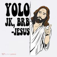 Yolo Jk Brb Jesus Funny Resurrection Christians Easter Day Mousepad thumb 1
