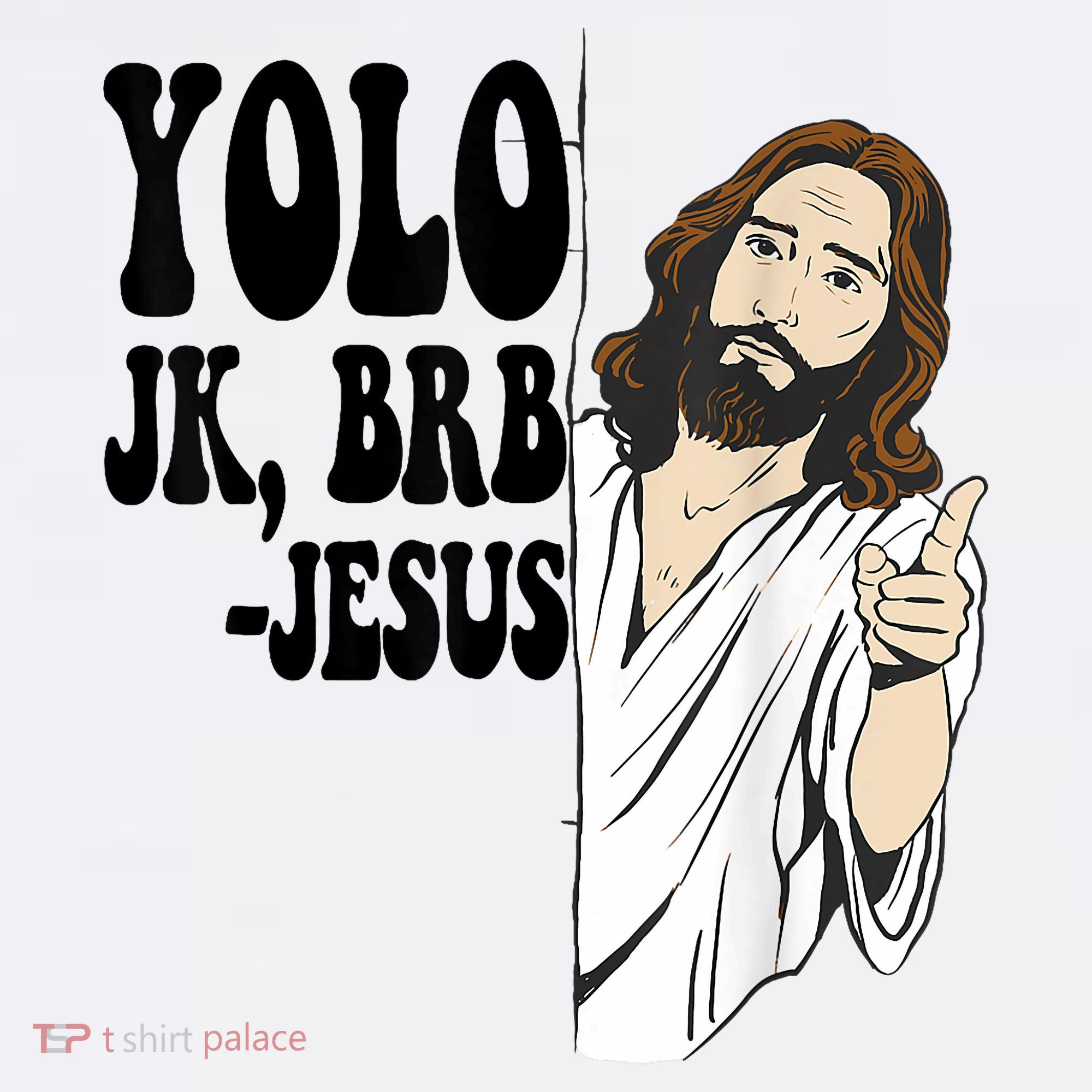 Yolo Jk Brb Jesus Funny Resurrection Christians Easter Day Mousepad
