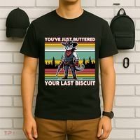 YouVe Just Buttered Your Last Biscuit Western Cowboy Cat T-Shirt thumb 6