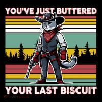 YouVe Just Buttered Your Last Biscuit Western Cowboy Cat Coffee Mug thumb 5