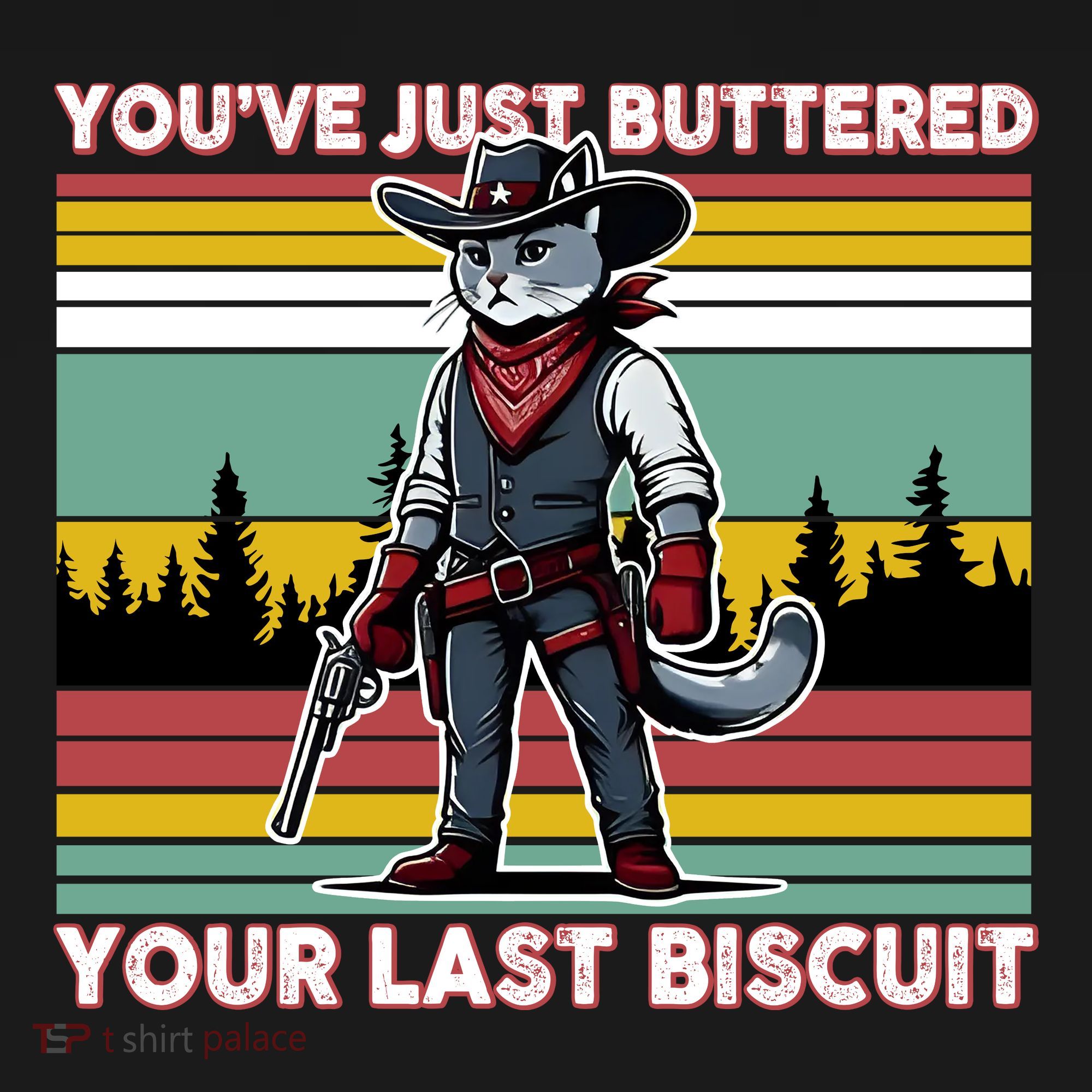 YouVe Just Buttered Your Last Biscuit Western Cowboy Cat Women's Hoodie